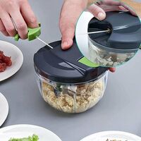 TRITATUTTO MANUALE TRITA Frutta E Verdure A Corda Con Frusta E Lame Inox  EUR 12,90 - PicClick IT