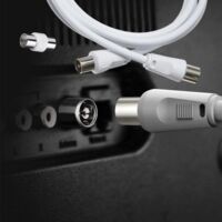 Cavo TV Coassiale Maschio/Maschio - 5 Metri, Connettori 9,52 Mm, Con Adattatore Femmina, Per TV E Decoder - Foto 5