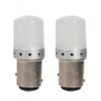 2 Pezzi Lampada LED BAY15D S25 P21/5W 9 SMD 3030 12V 24V 300lm 1W/3.5W Doppio Filamento Bianco Freddo Piedi Sfalsati 45mm