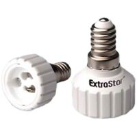 2 Pezzi Portalampade Adattatori Convertitore Lampada Attacco E14 a GU10