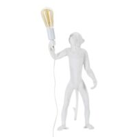 LAMPADA DA TAVOLO MONKEY BIANCO CM Ø 26X34X55