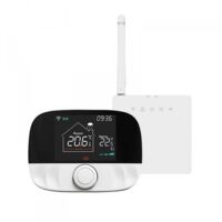 MeanWell Termostato WIFI + RF Protocollo WIFI 2.4G + RF 433MHZ TUYA, Smart Life Riscaldamento Caldaia a Gas,Riscaldamento Pavimento Con Acqua 5A 95-240V 50/60Hz IP20
