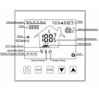 Termostato Wi-Fi Con Touch Nero 220V Compatibile Con Alexa Google Home Per  Caldaia A Gas Murale Da Parete Riscaldamento Termosifone Ad Acqua