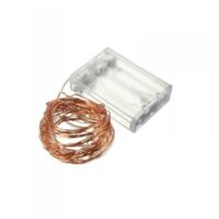 Stringa Led Rosso Filo Rame Copper Wire String 10 Metri 100 Led IP67 Cielo Stellato Per Decorazione Festa Nozze Addobbi Natalizi Alimentata a Pile