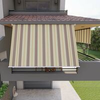 Tenda da Sole con Anelli Esterno Balcone Veranda Resistente Mod.5 MARRONE 