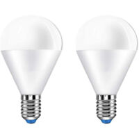 2 PZ Lampada A Led E14 P45 G45 8W Bianco Freddo 6500K 720 Lumen