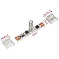 Interruttore Led Dimmer Touch Senza Saldatura Flessibile Larghezza 12mm 12V 24V 3A Con Memoria e Led Blu