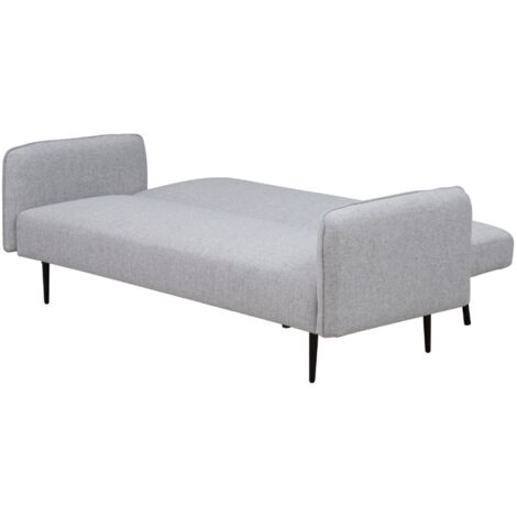 BERNE - Canapé convertible 3 places en tissu gris