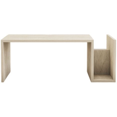 Concept-Usine – Table basse fixe en bois effet pierre – Porte magazines intégré – Dimensions 86,8 x 50 x 32,4 cm – Design moderne et épuré (1/5)