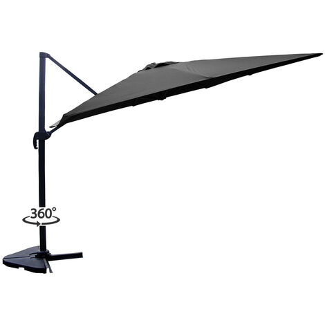 Parasol de jardin déporté inclinable SEVILLA 2,5x2,5m en aluminium