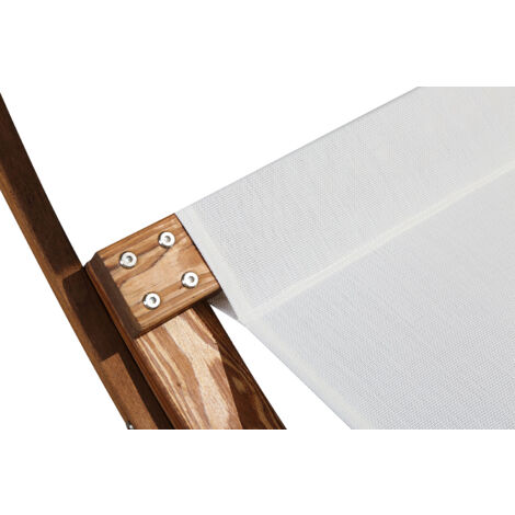 Hamac sur pied 195 x 180 cm en bois écru  BORA