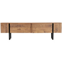 Meuble tv industriel avec placards bois et noir 180cm MOOV