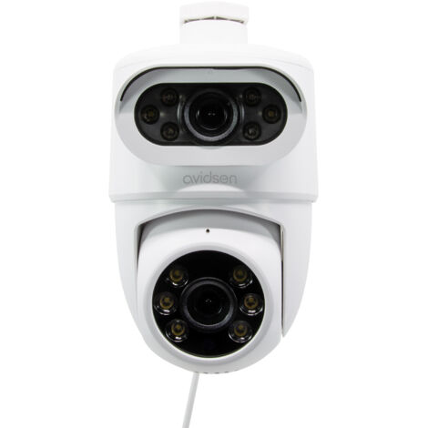 Avidsen – Caméra IP extérieure motorisée 2K avec double objectif – Vision nocturne 10m – Champ de vision 360°/90° – 127156