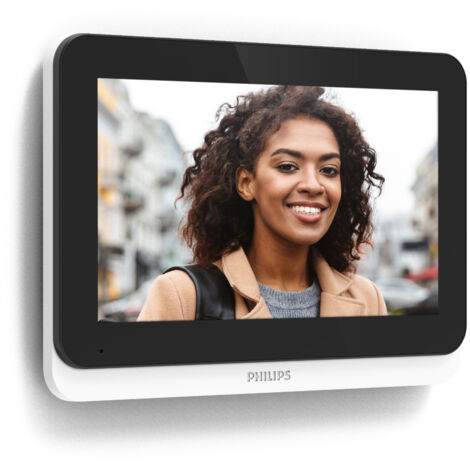 Philips – Moniteur supplémentaire pour interphone – Écran tactile 7' – Alimentation secteur – Montage apparent – Compatible avec WelcomeEye Connect 3 - Y634203