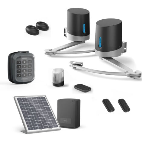 Motorisation Solaire pour portail battants Avidsen ORANE SE+ Digicode + 2 télécommandes supplémentaires (3 en tout)