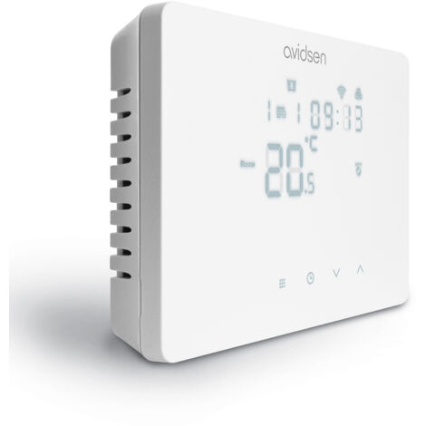 Avidsen – Thermostat wifi connecté filaire blanc – Gestion de chauffage connecté – Précision 0,5°C – Programmation hebdomadaire – 127072