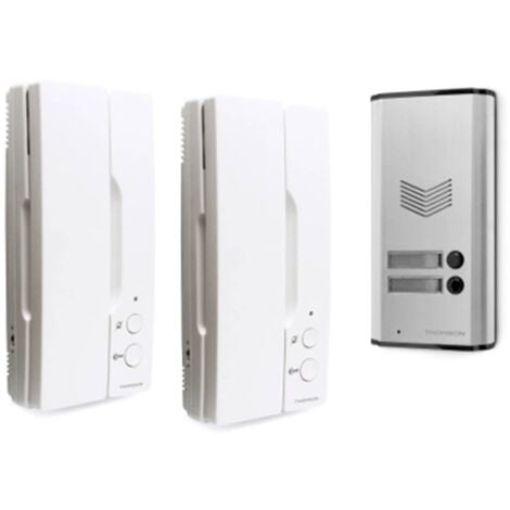 Kit d'interphones audio (avec combinés) pour deux logements 2 fils Multi Home - Thomson - 512282
