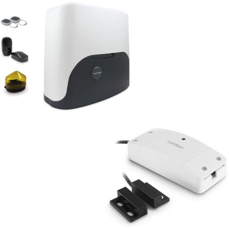 Thomson – Kit de motorisation portail coulissant – Moteur silencieux avec déverrouillage intuitif – Photocellules de sécurité incluses