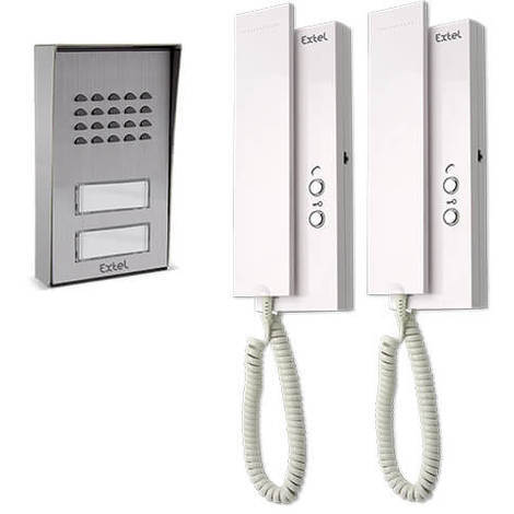 Interphone audio collectif pour 2 appartements - extensible à 4 - Extel Multipro 3 -