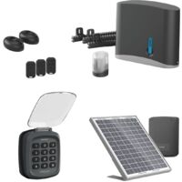 Avidsen – Kit de motorisation solaire pour portail coulissant – Moteur 24 VDC – Charge maximale 600kg – Longueur de vantail 3m – Digicode sans fil IP44