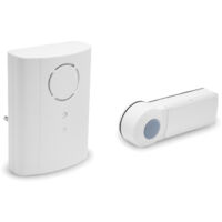 Extel – Carillon sans fil enfichable 100m IP44 – Récepteur 230V AC – 36 sonneries personnalisables – 61006