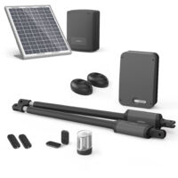 Avidsen – Motorisation télescopique solaire pour portail à battants – 2 moteurs silencieux – Charge maximale 300kg – Démarrage progressif et ralenti