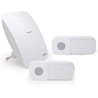 CARILLO PLUG FLASH EXTEL - Sonnette sans fil 100m enfichable + bouton supplémentaire OFFERT