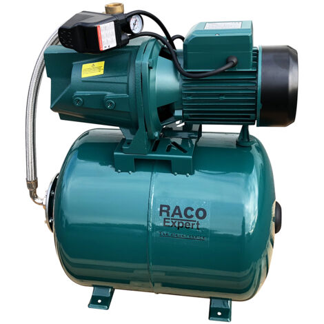 Groupe de surpression fonte 1100W – Débit 8400 L/h – Pression 5,2 bars – Capacité ballon 50 L – Moteur en laiton haute qualité – Racoexpert