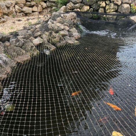 Teichabdecknetz 4x4m Teichnetz Teichschutz Fischreiher Laubschutz Abdecknetz
