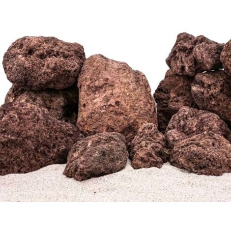 Aquarium Natursteine Lavastein rot 1 Stück Größe XXL 7,0-12,0 kg