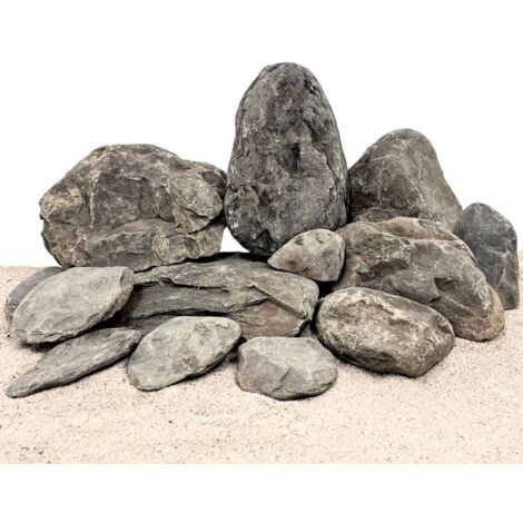 Aquarium Natursteine Donnerkeil - Dark Blue Sky Rock 10 kg Mix Größe M-L