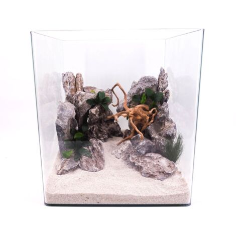 Nanotank 60 Aquarium mit Abdeckung und Unterlage
