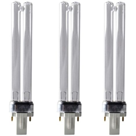 11 Watt UVC Ersatzlampe für Wasserklärer mit G23 Sockel 3er Set