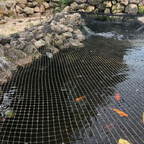 Teichabdecknetz 12x12m Teichnetz Teichschutz Fischreiher Laubschutz Abdecknetz