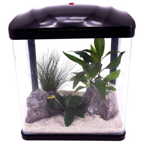 HR-230 schwarz Nano Aquarium Komplettaquarium Mini Aquarium+Filteranlage