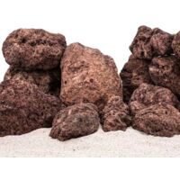 Aquarium Natursteine Lavastein rot 1 Stück Größe XXL 7,0-12,0 kg