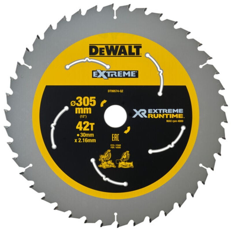 Dewalt DT99574 305mm Extreme Runtime Circular Saw Blade (305mm x 30mm x 42T)