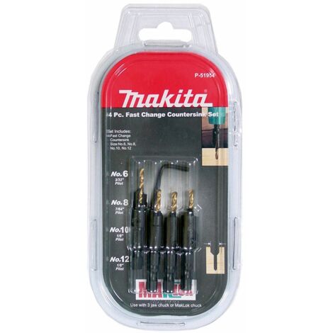Makita D-73455 4 Piece Quick Change Countersink Set (1/2)