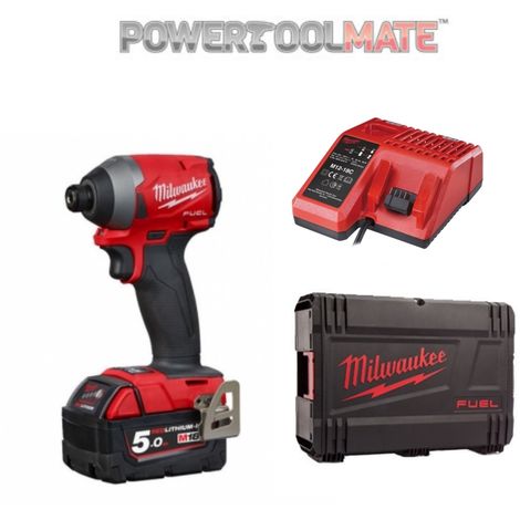 Milwaukee M18FID2-501X 3rd Generation Impact Driver Kit, 1 x 5.0AH battery, Charger and Case.