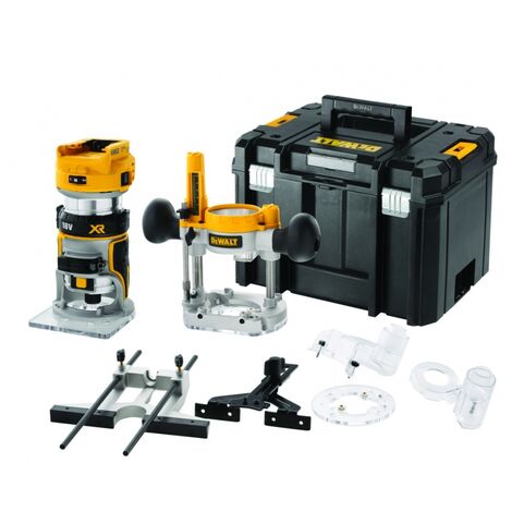 DeWalt DCW604NT-XJ 18V XR Brushless Router/Trimmer with Extra Bases (Body Only)