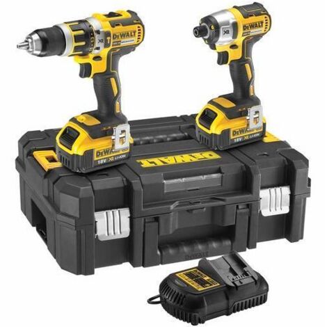 DeWalt DCK368P3T 18V XR Impact Driver, Combi & SDS Drill Kit with 3 x 5.0Ah Batteries