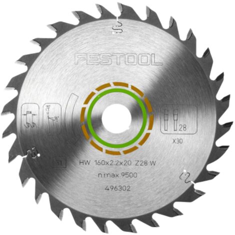 Festool 496302 Universal Saw Blade For Wood 160mm x 20mm x 28T
