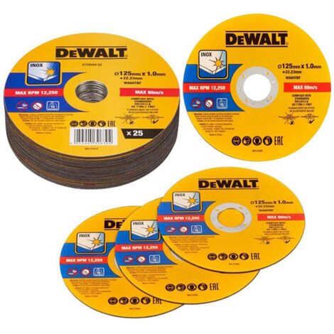 Dewalt DT20594 Metal Bonded Cutting Discs - 125mm - Pack of 25 (1/3)