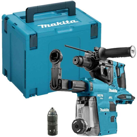 Makita DHR281ZWJ 18vx2 LXT SDS+ Rotary Hammer Drill with Dust Extraction Naked In Case
