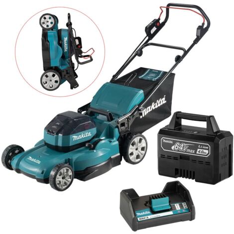 Makita LM002JM101 64v Max Brushless 53cm Lawnmower Kit - 1 x 4.0ah Battery