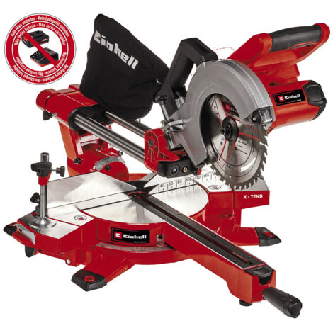 Einhell – Sliding mitre saw 210mm – Cordless 18V Power X-Change – Smooth draw function for wider workpieces – Laser guide for precision cuts (1/5)