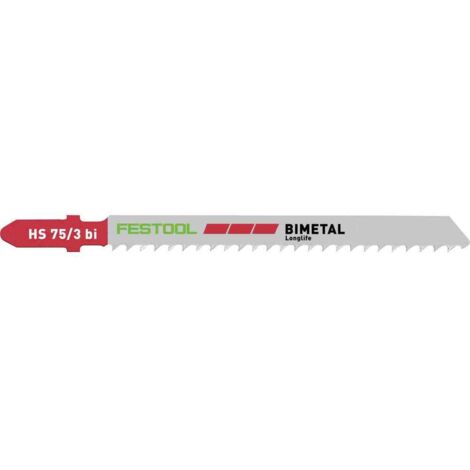Festool 204336 Jigsaw Blades - Pack of 5 - Plastics Solid Material HS 75/3 BI/5
