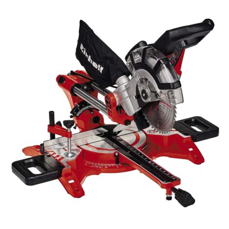Einhell – Sliding mitre saw 210mm 1800W dual bevel – Integrated laser for precise cuts – Drag function for wide workpieces – For wood and plastic (1/5)