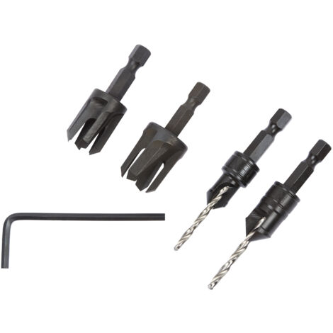 Trend SNAP/PC/A Snappy 4 Piece Set Countersink & Plug cutter Set