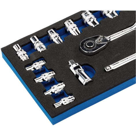 Draper 16476 26pc Metric Socket Set 1/4&quot Square Drive